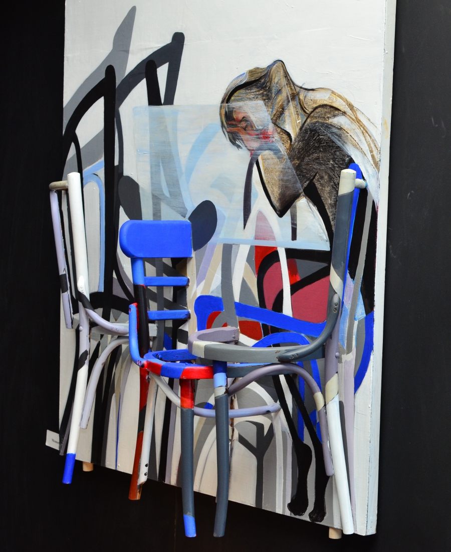 Chairs are symbol of power in Syria, says Syrian artist Jumana Jaber. Chairs are symbol of power in Syria, says Syrian artist Jumana Jaber.